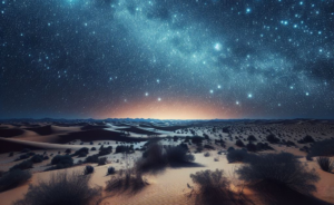 Ciel étoilé dans le désert marocain